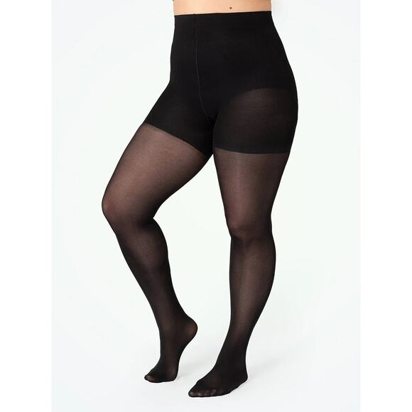Empetua Tear Proof Shaping Tights Pantyhose Stocking High Waisted Sheer Black 3X - Picture 1 of 11
